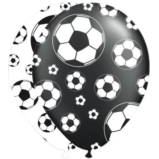Feestbazaar Ballonnen Voetbal Zwart en Wit (8st)