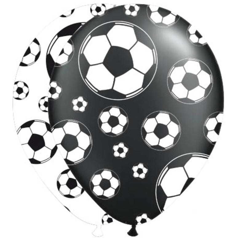 Feestbazaar Ballonnen Voetbal Zwart en Wit (8st)