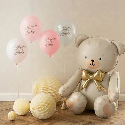 Feestbazaar Ballonnen Welcome Baby Roze Mix Professional (6st)