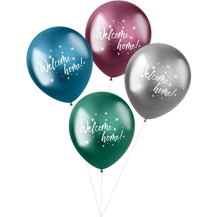 Feestbazaar Ballonnen 'Welcome Home!' (4st)