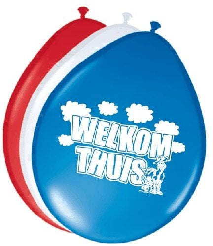 Feestbazaar Ballonnen 'Welkom thuis' (8 st)