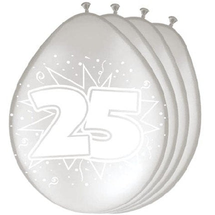Feestbazaar Ballonnen zilver 25 jaar