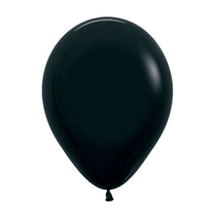 Feestbazaar Ballonnen zwart 12 stuks 30cm