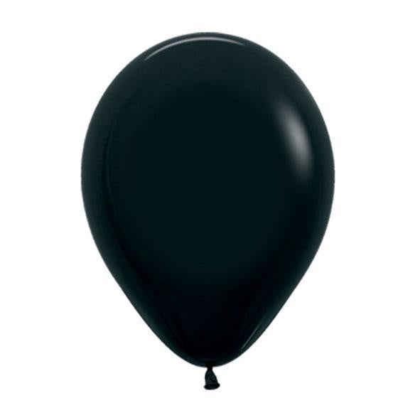 Feestbazaar Ballonnen zwart 12 stuks 30cm