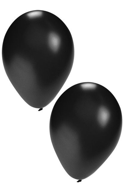 Feestbazaar Ballonnen zwart 50 stuks