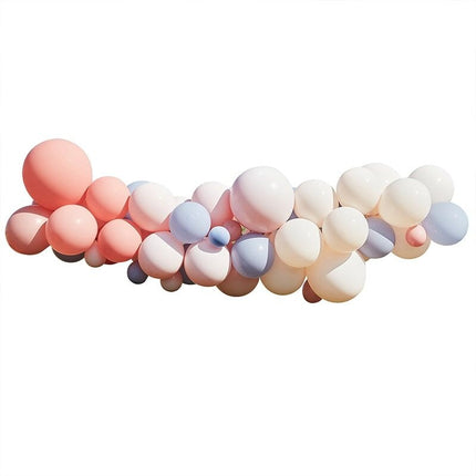 Feestbazaar Ballonnenboog Chique Blush, Nude & Blauw