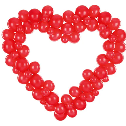 Feestbazaar Ballonnenboog Hartvorm Rood (160cm)