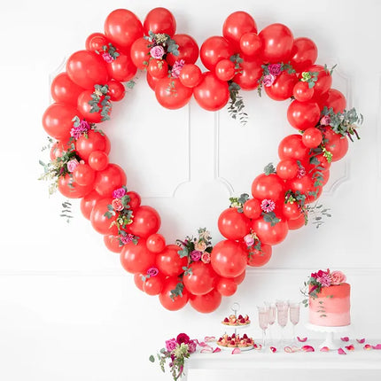 Feestbazaar Ballonnenboog Hartvorm Rood (160cm)
