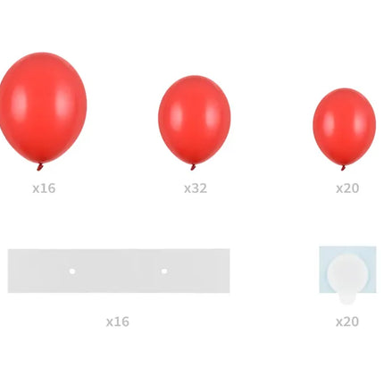 Feestbazaar Ballonnenboog Hartvorm Rood (160cm)