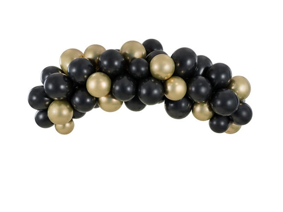 Feestbazaar Ballonnenboog Set Chique Zwart/Goud (2m)
