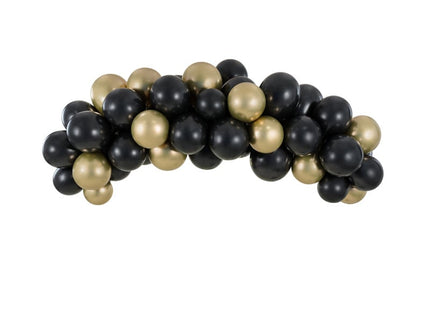 Feestbazaar Ballonnenboog Set Chique Zwart/Goud (2m)