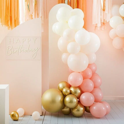 Feestbazaar Ballonnenboog Set Goud/Peach