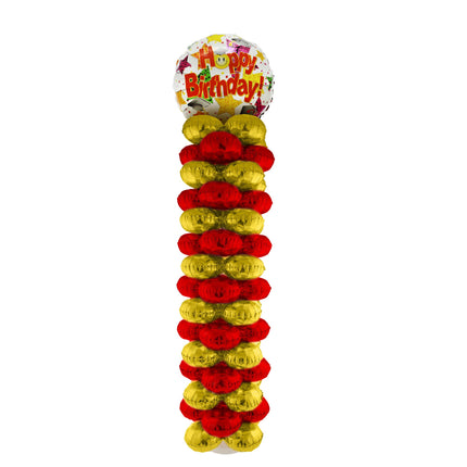 Feestbazaar Ballonnenpilaar Happy Birthday (160cm)
