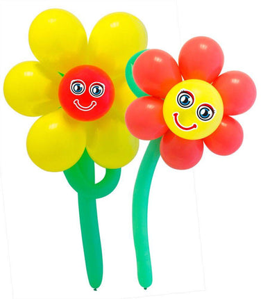 Feestbazaar Ballonnenset Bloemen 2 Stuks