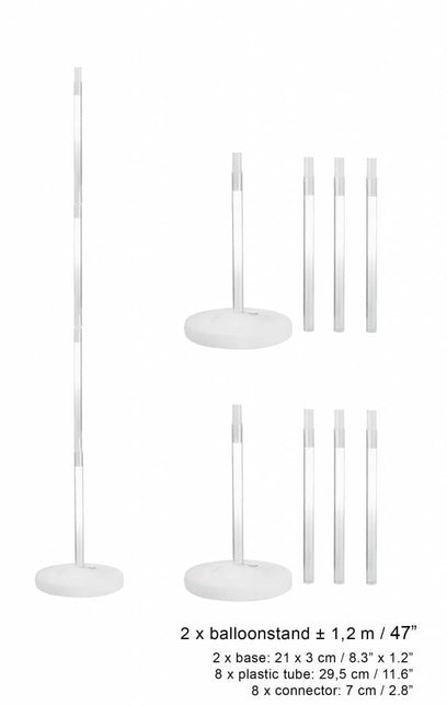 Feestbazaar Ballonpilaren set - tot 240 cm hoog