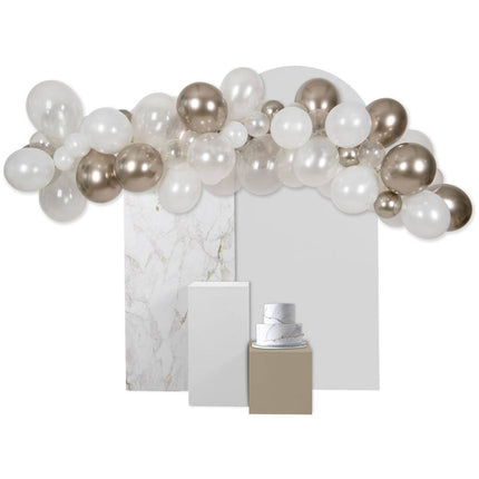 Feestbazaar Ballonslinger Wit/Zilver Glamorous Life (66 stuks)