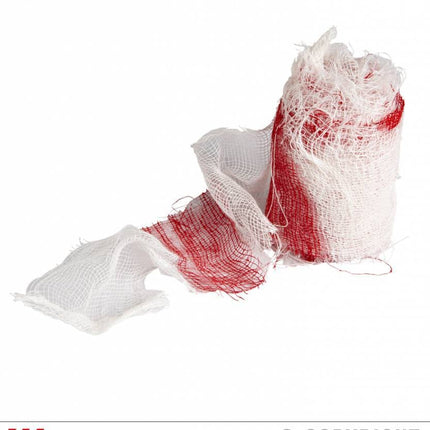 Feestbazaar Bandage met bloed 6.8m