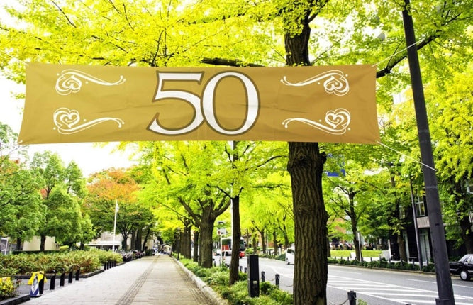 Feestbazaar Banner 50 jubileum 180X40 cm