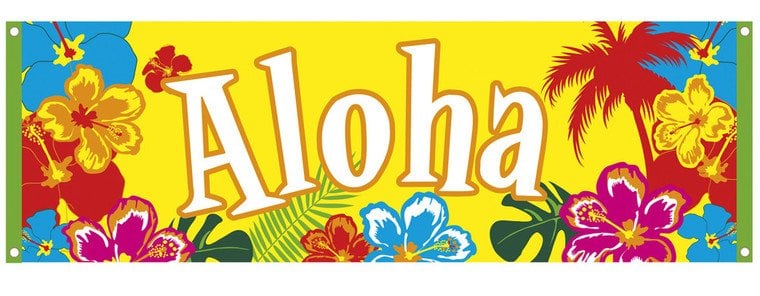 Feestbazaar Banner Aloha
