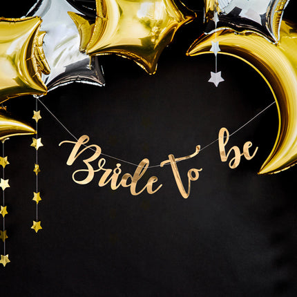 Feestbazaar Banner Bride to be Goud - 80x19cm