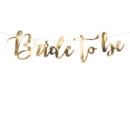 Feestbazaar Banner Bride to be Goud - 80x19cm