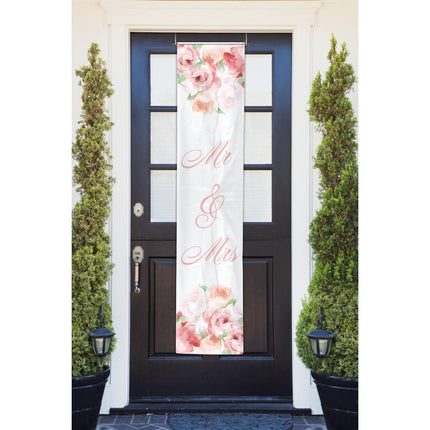 Feestbazaar Banner Bruiloft Mr. & Mrs. Rozen (40x180cm)