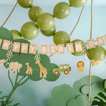 Feestbazaar Banner 'Happy birthday' Safari (180cm)