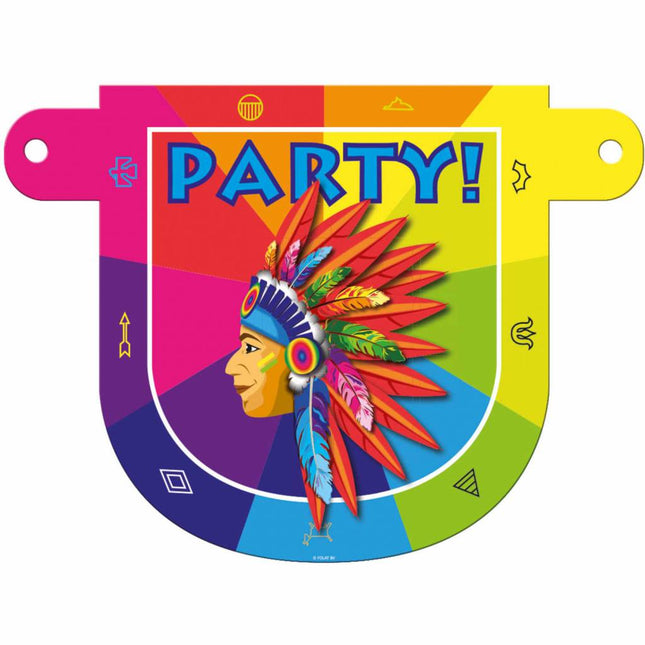 Feestbazaar Banner letter Indianen Party