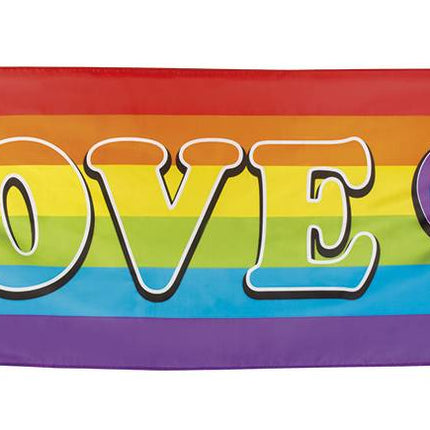 Feestbazaar Banner Regenboog Love 74x220cm