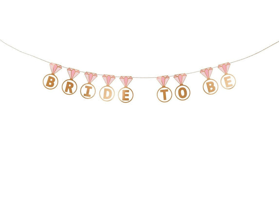 Feestbazaar Banner Ringen 'Bride To Be' (2,5m)