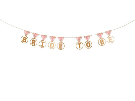 Feestbazaar Banner Ringen 'Bride To Be' (2,5m)