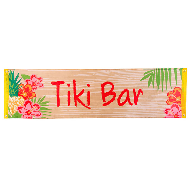Feestbazaar Banner Tiki Bar Tropical (50x180cm)