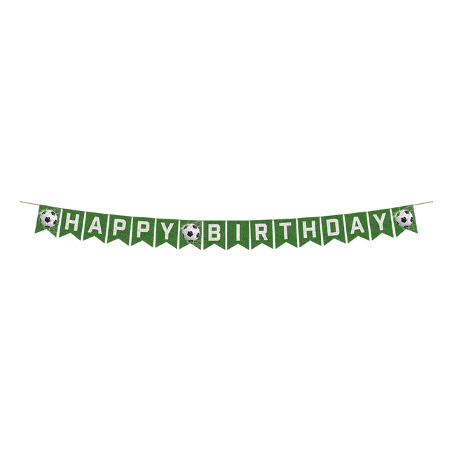 Feestbazaar Banner Voetbal Happy Birthday (6m)