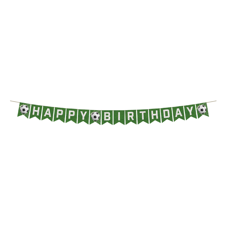 Feestbazaar Banner Voetbal Happy Birthday (6m)
