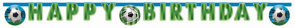 Feestbazaar Banner Voetbal Happy Birthday Goal (2m)