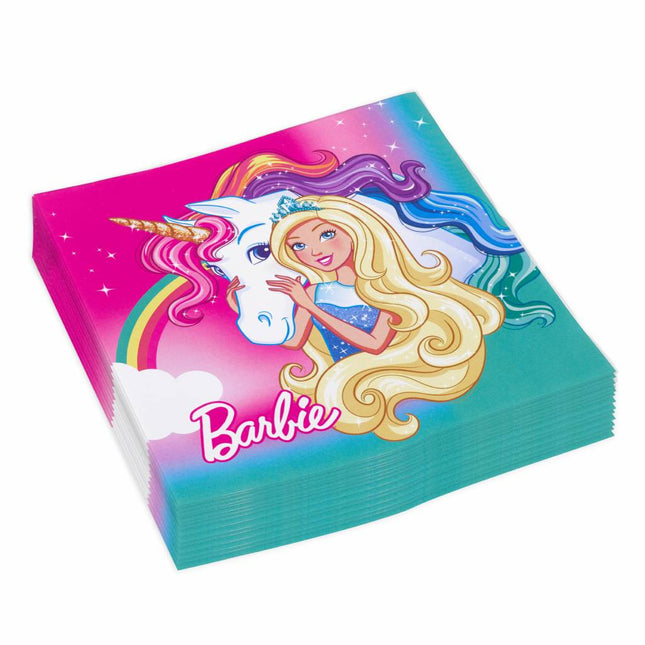 Feestbazaar Barbie Servetten Dreamtopia 20 stuks