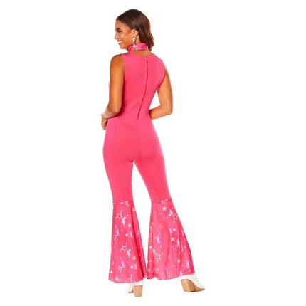 Feestbazaar Barbie Western Jumpsuit Roze volwassenen ™