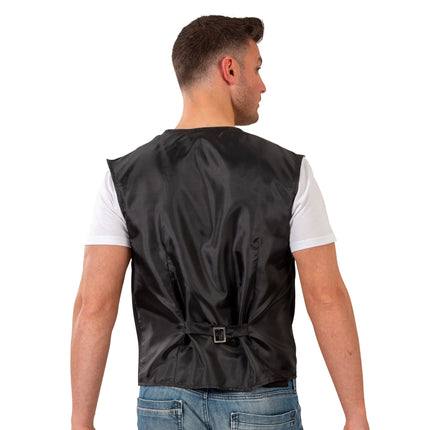 Feestbazaar Basic Gilet Zwart Heren
