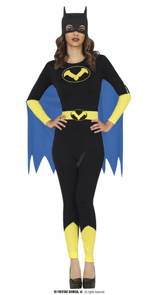 Feestbazaar Batgirl Jumpsuit Met Blauwe Cape