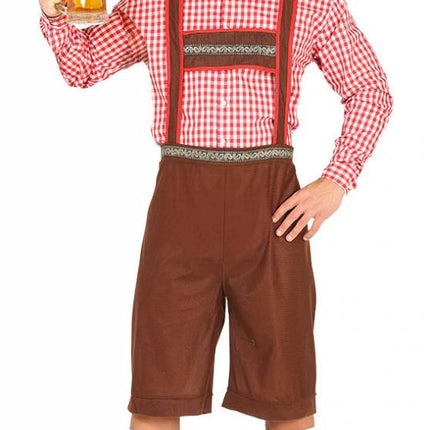 Feestbazaar Bavariaanse Man kostuum lederhose + blouse