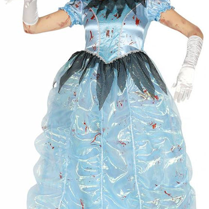 Feestbazaar Bebloede zombie prinsessenjurk
