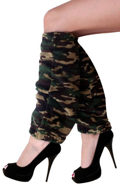 Feestbazaar Beenwarmers camouflage leger