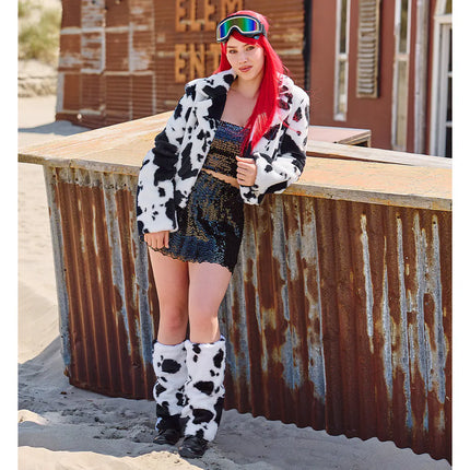 Feestbazaar Beenwarmers Fluffy Cow Chic