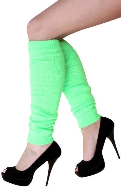 Feestbazaar Beenwarmers fluor groen