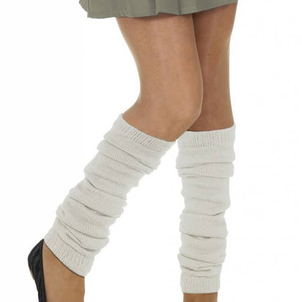 Feestbazaar Beenwarmers gebroken wit