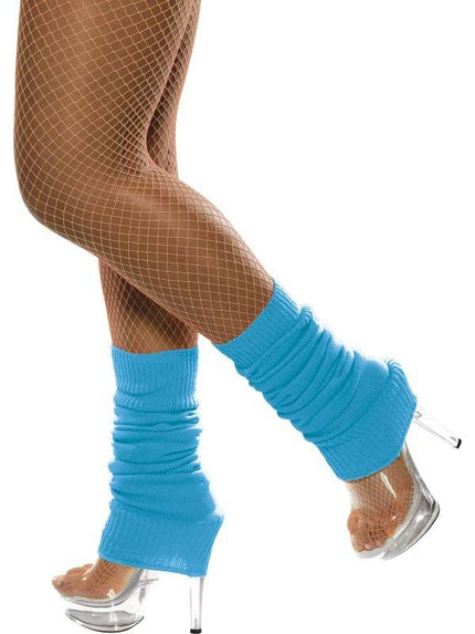 Feestbazaar Beenwarmers neon blauw