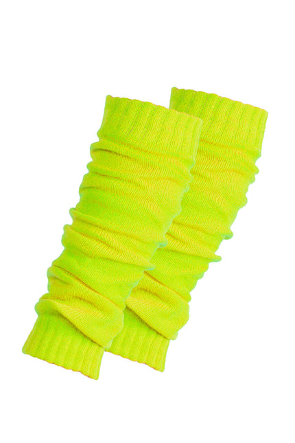 Feestbazaar Beenwarmers neon geel