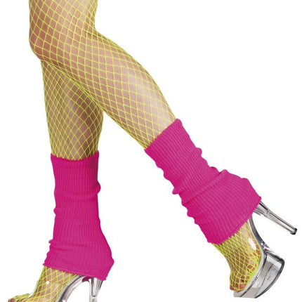 Feestbazaar Beenwarmers neon roze