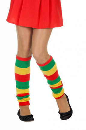 Feestbazaar Beenwarmers rood/geel/groen