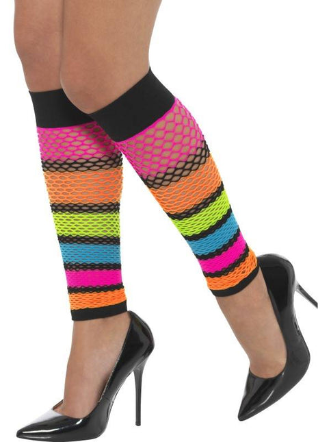 Feestbazaar Beenwarmers visnet neon